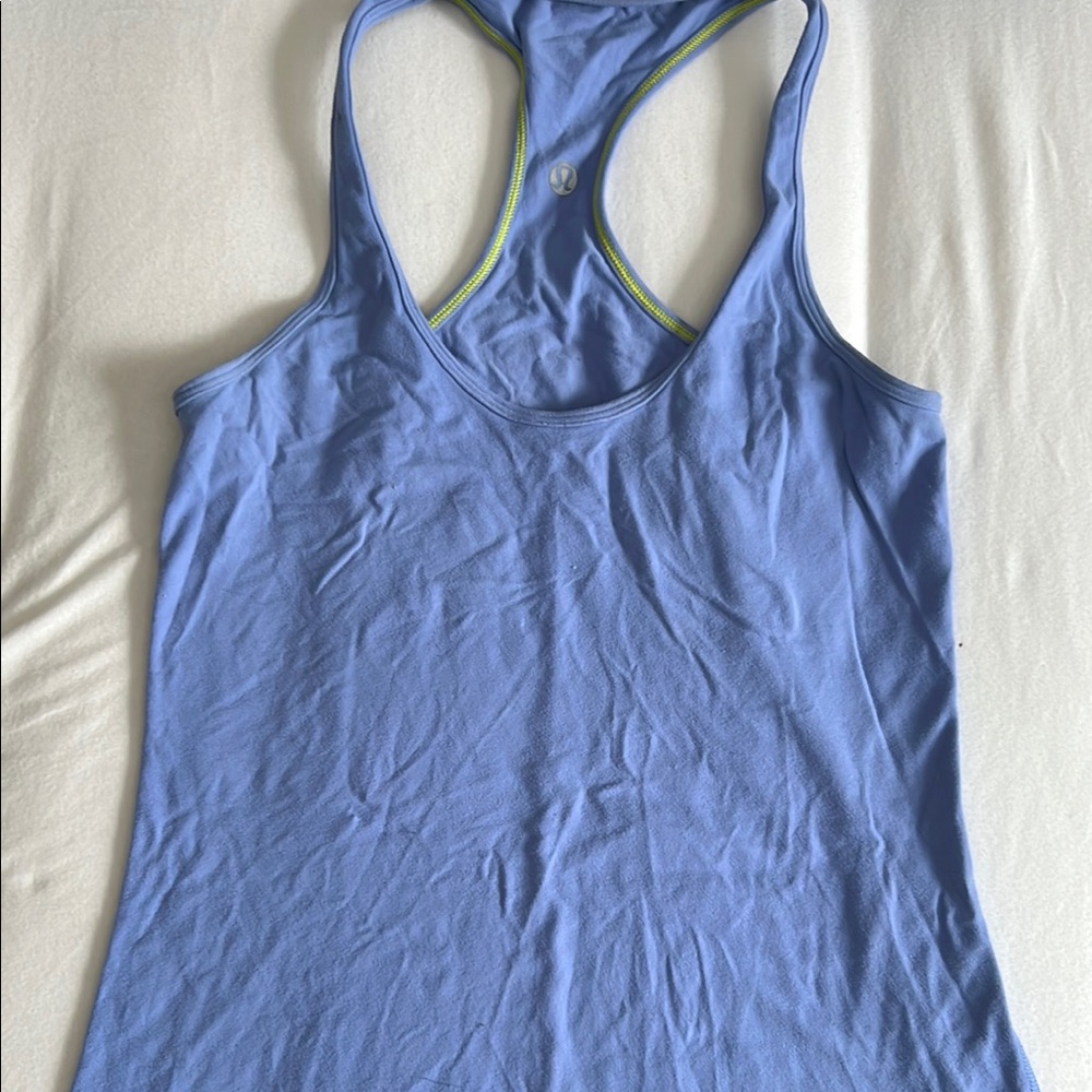 lululemon athletica Blue Sleeveless Scoop Neck Tank Top